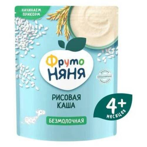 ФрутоНяня, Каша рисовая безмолочная с 4 месяцев, 200 гр