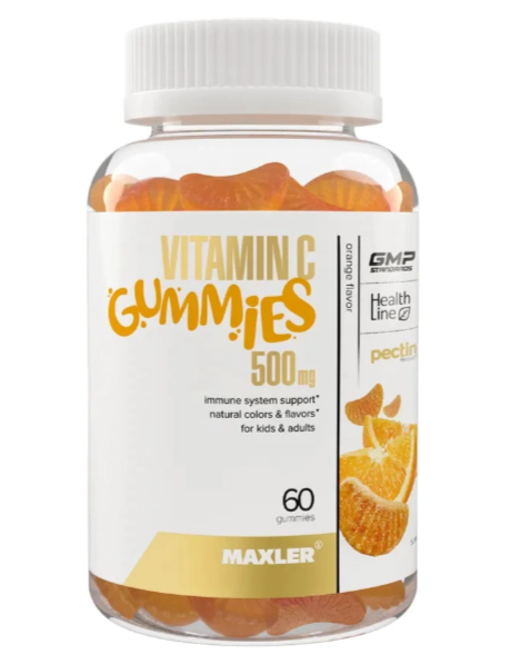 Maxler Витамин С 500 мг, Gummies KIDS 60 мармеладных конфет