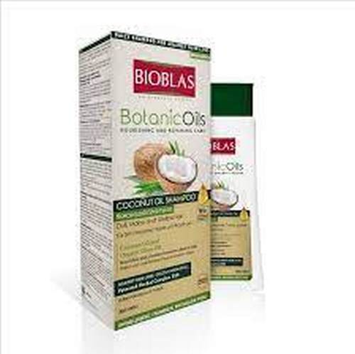 BIOBLAS Botanic oils coconut oil, шампунь с кокосовым маслом для тусклых и матовых волос 360 мл