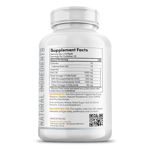 Proper Vit Ultimate Omega-3, ДКГ 500 мг, триглицеридная форма, 90 капсул
