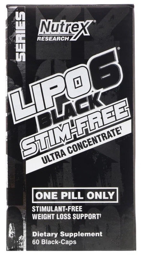 Nutrex Жиросжигатель, Lipo 6 Black Ultra Concentrate STIM FREE, 60 caps.