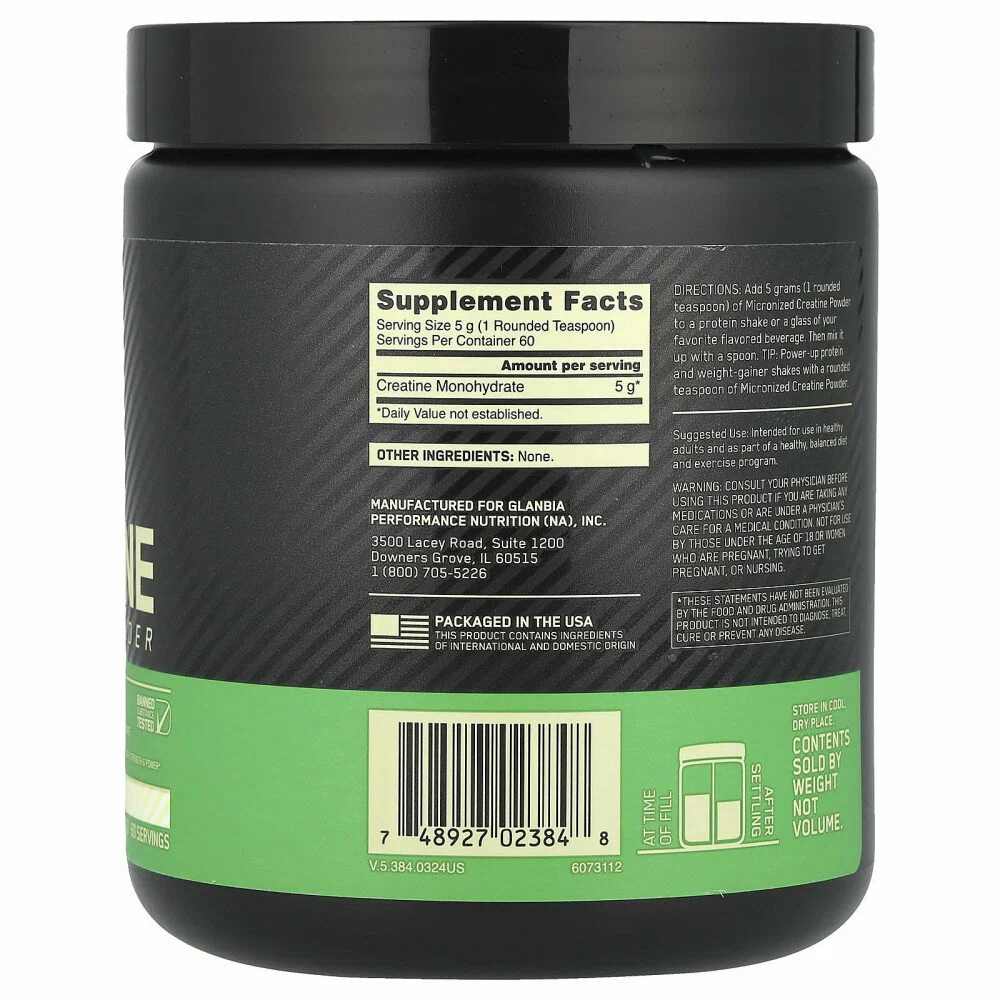 Optimum Nutrition Креатин, Micronized Creatine 300 гр