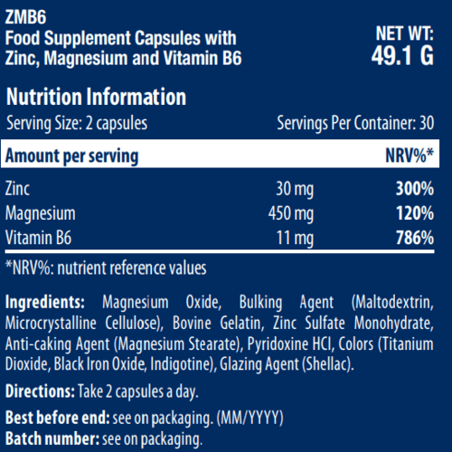 Scitec Nutrition ZMB6, 60 капсул