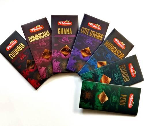 Победа, Шоколад горький 67% какао, Ghana, 100 гр
