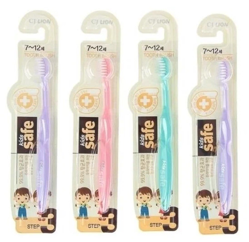 CJ LION, Детская зубная щетка от 7-12 лет с нано-серебряным покрытием, Kids Safe 1 шт 