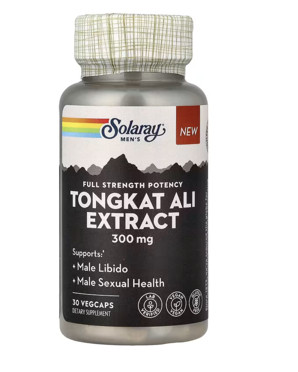 Solaray Тонгат Али Экстракт, Men's Tongkat Ali Extract 300 мг, 30 вег. капсул 