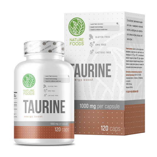 Nature Foods Taurine, Таурин 1000 мг 120 капсул