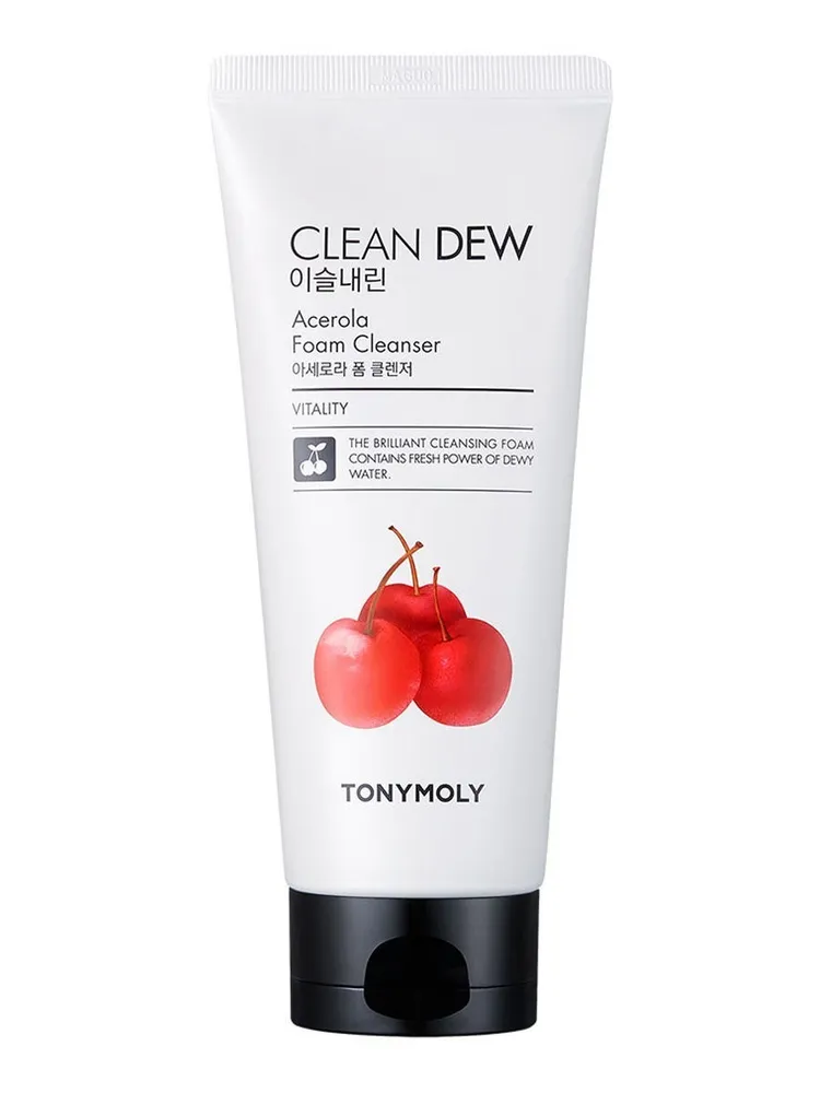 Tony Moly Clean Dew Acerola Foam Cleanser, Пенка для умывания экстрактом ацеролы 180 мл