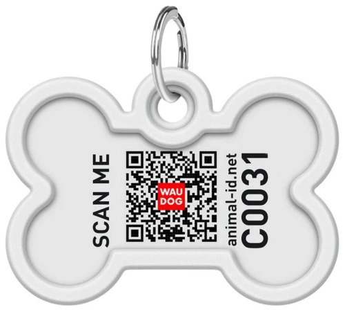 WAUDOG, Адресник Smart ID c QR-паспортом, Металл, Рисунок 