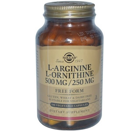 Solgar L Аргинин & Орнитин 500 мг/250 мг, 50 капсул
