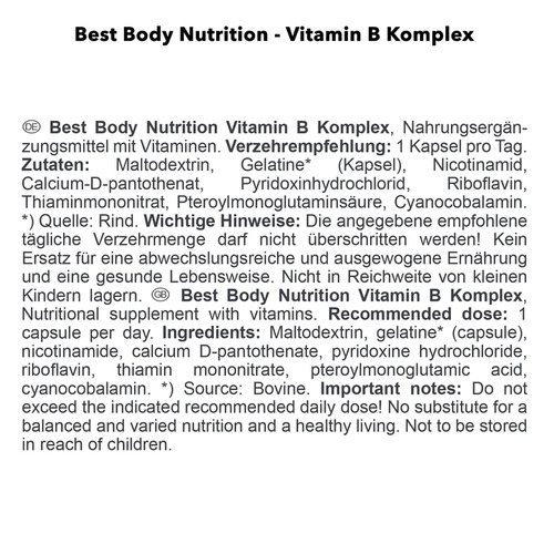 Best Body Nutrition В-комплекс, 100 капсул