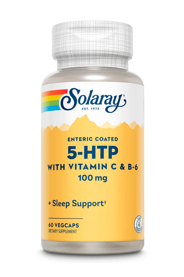 Solaray 5-HTP с Витаминами C и B-6, 60 вег. капсул 