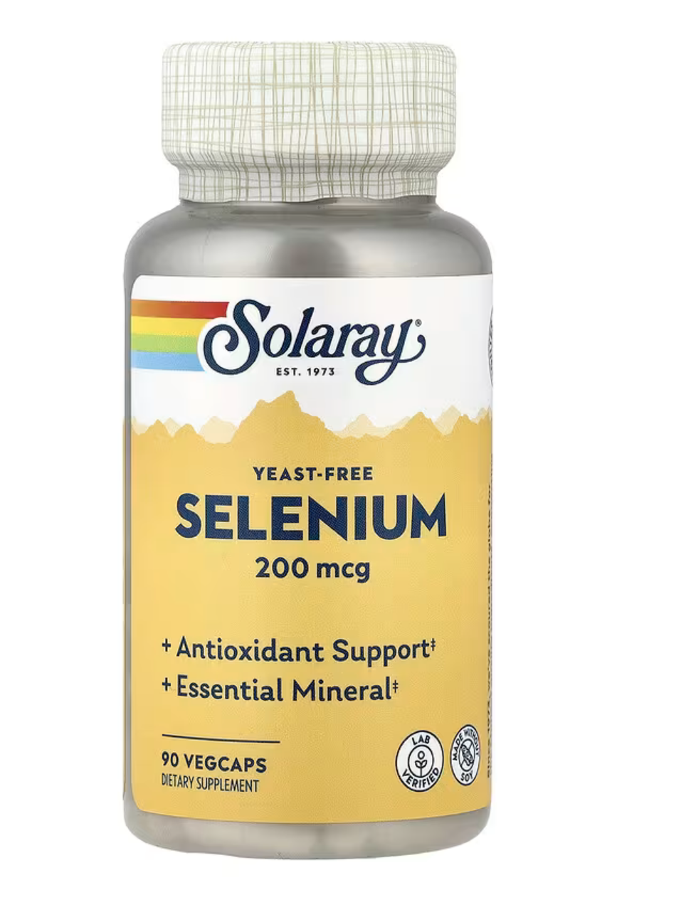 Solaray Селен, Selenium 200 мкг, 90 вег. капсул 