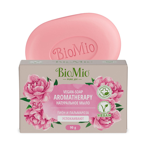 BioMio Натуральное мыло Пион и пальмароза, 90 гр