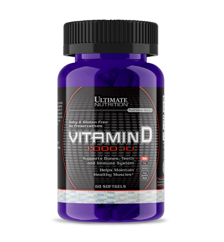 Ultimate Nutrition Vitamin D 1000IU,  60 softgels.