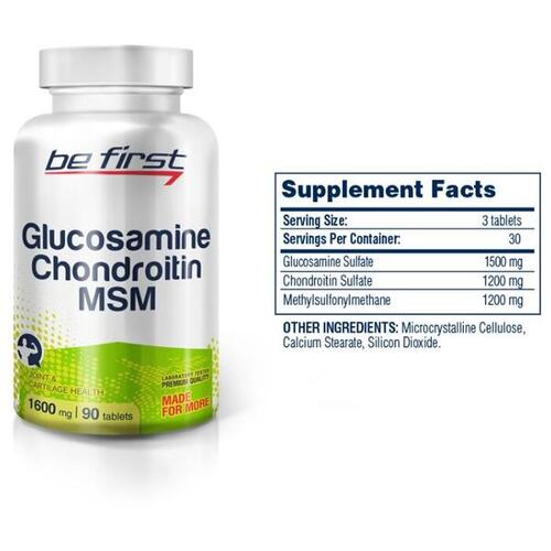 Be First Glucosamine+Chondroitin+MSM 90 таблеток