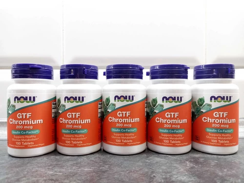 Now Foods GTF Chromium Хром,  200 мкг, 250 таблеток