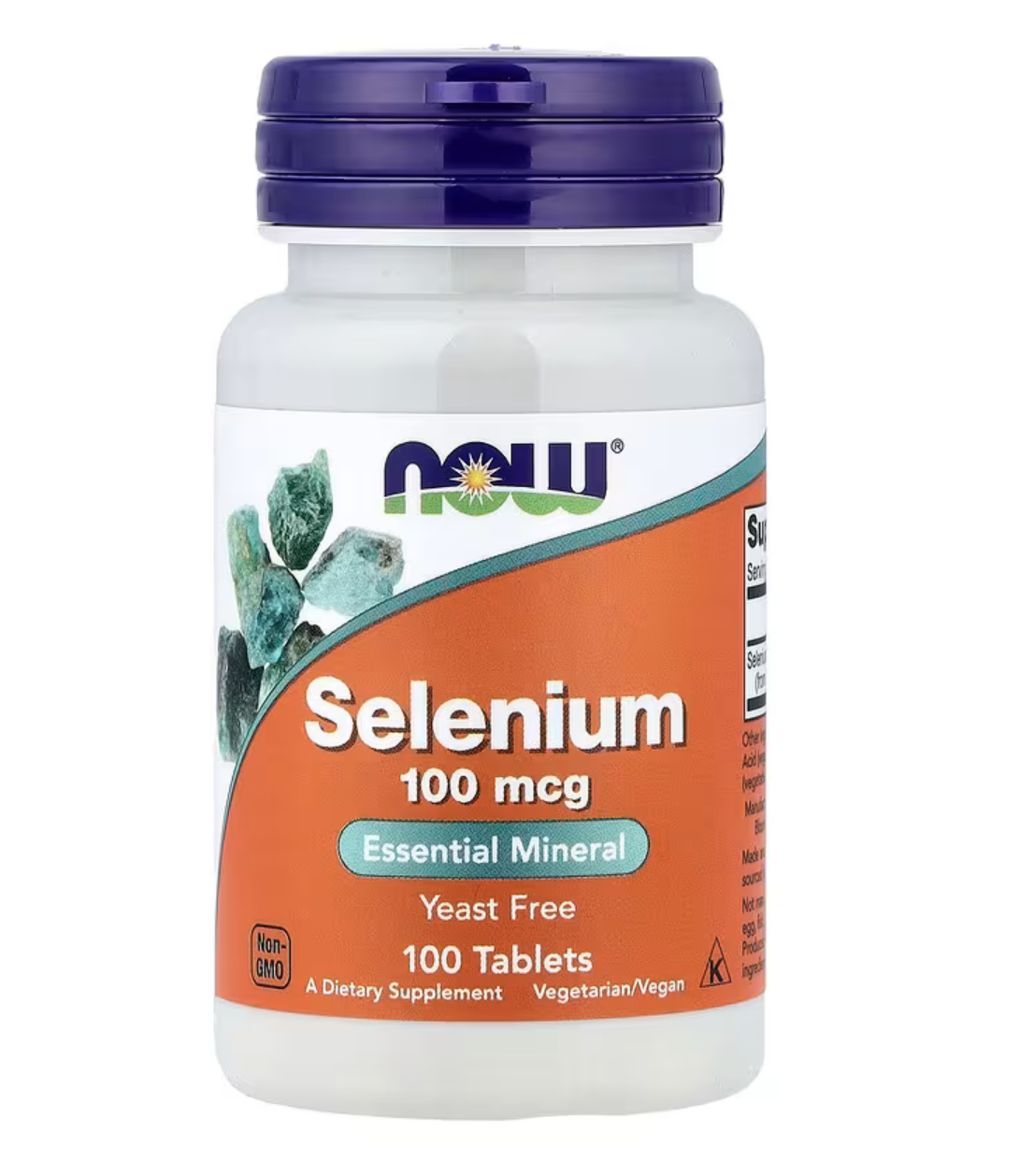 Now Foods Селен 100 мкг, 100 таблеток 