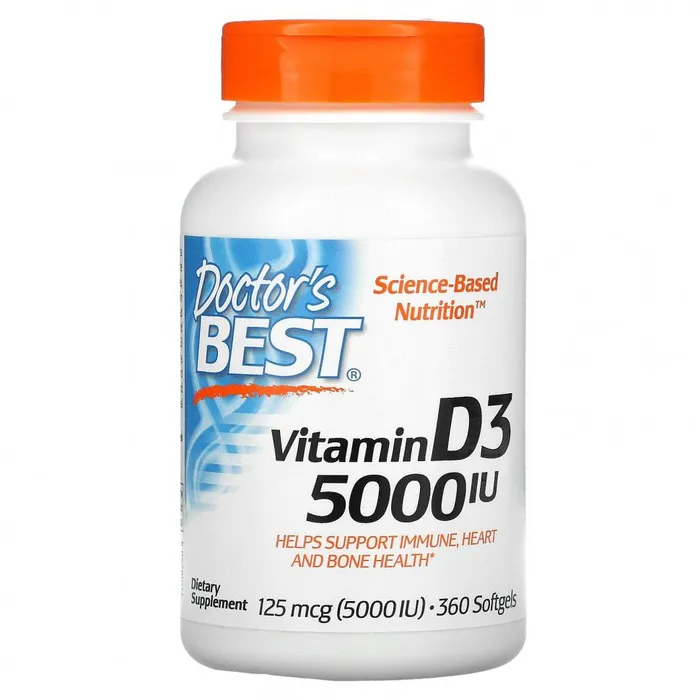 Doctors Best Витамин Д3 5000 ЕД, 360 капсул
