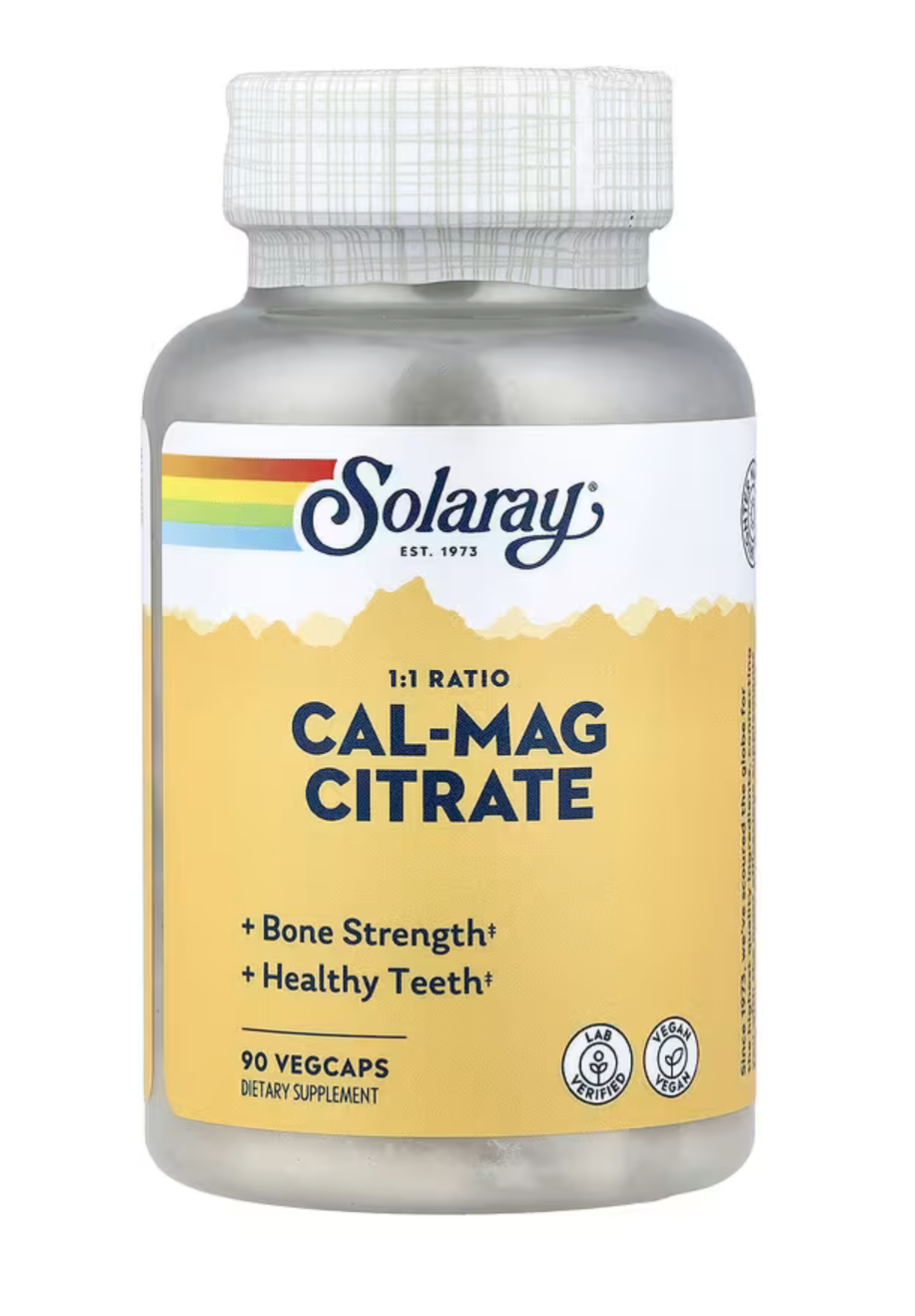 Solaray Кальций+Магний Соотношение 1:1 Cal-Mag, 90 вег. капсул 