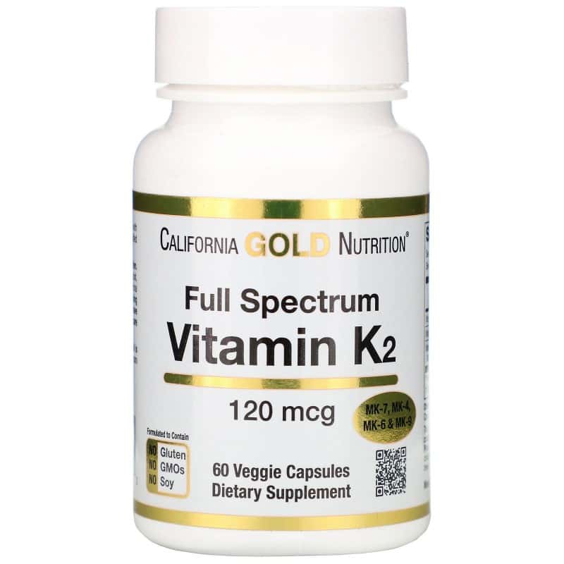 California Gold Nutrition Витамин K2  120 мкг, 60 капсул