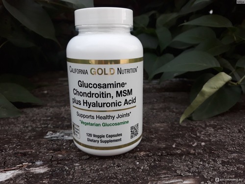 California Gold Nutrition Глюкозамин + Хондроитин + МСМ + Гиалуроновая кислота, 120 капсул
