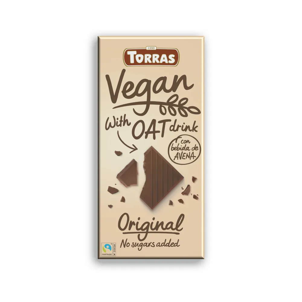 Torras Vegan, Веганский темный шоколад, с пастой из фундука, Без сахара, 100г
