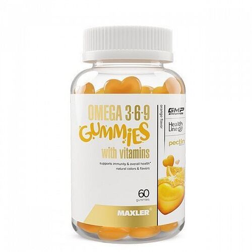 Maxler Omega 3-6-9 Gummies, Омега3-6-9 с витаминами 60 мармеладных конфет