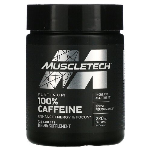 MuscleTech Platinum Caffeine, Кофеин 125 таблеток