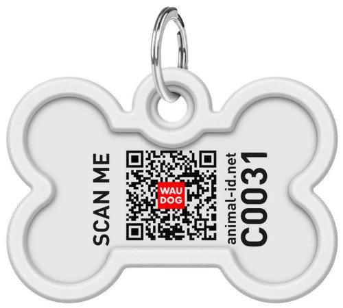 WAUDOG, Адресник Smart ID c QR-паспортом, Металл, Рисунок 