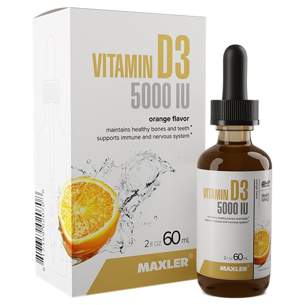 Maxler Витамин D3 5000 IU drops 60ml/65 g - Orange