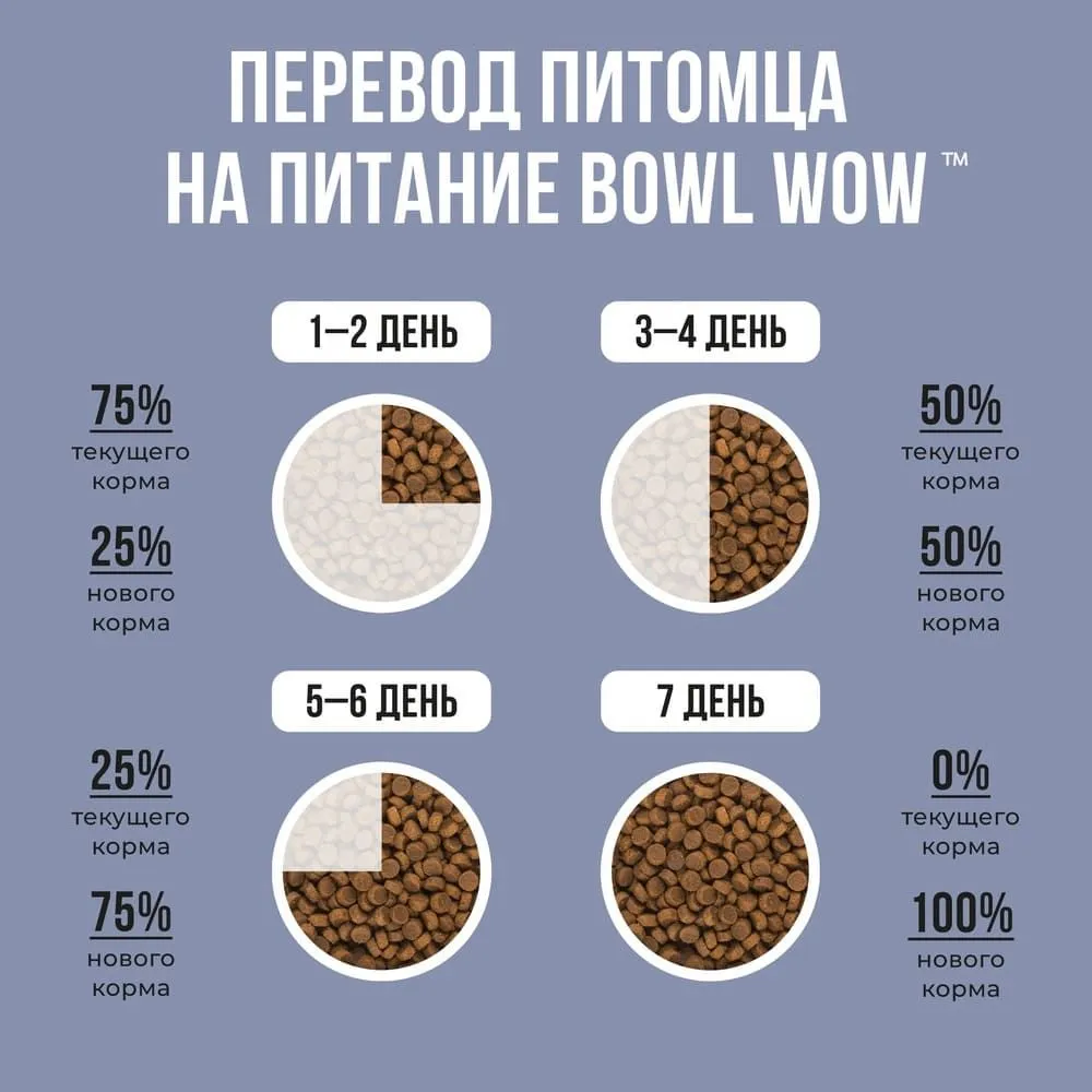 Bowl Wow, Сухой корм для котят (курица/черника) 1,5 кг