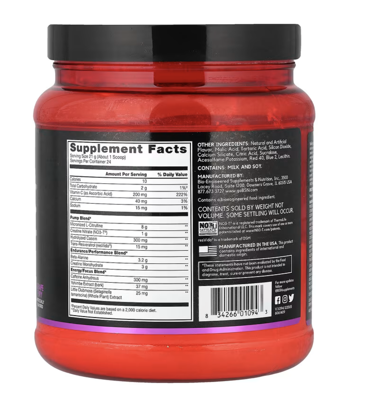 BSN Nutrition Предтрен, N.O.-Xplode VASO, 504 гр , 1,11lbs