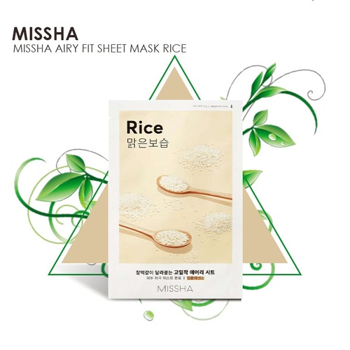 Missha  Airy Fit Sheet Mask, Освежающая тканевая маска с экстрактом риса 19 гр