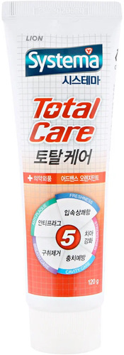 CJ LION, Зубная паста КОМПЛЕКСНЫЙ УХОД, Systema Total Care 120 гр вкус апельсин