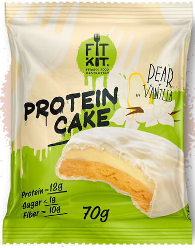 Fit Kit протеиновое печенье с высокобелковым суфле в белом шоколаде 70 гр