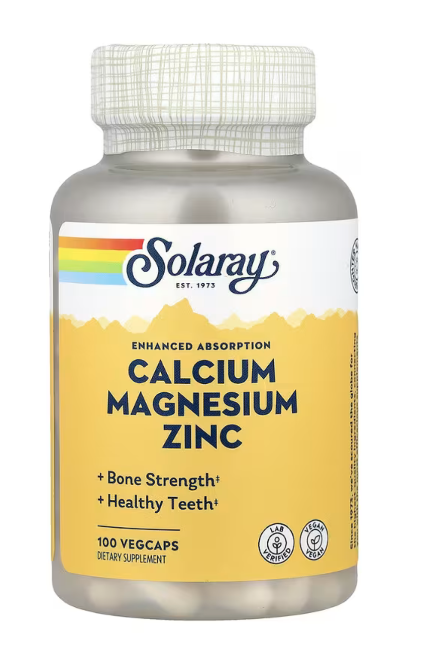 Solaray Кальций Магний Цинк, 100 вег. капсул  