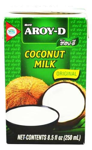 Aroy-D Кокосовое молоко 100%, 250 мл