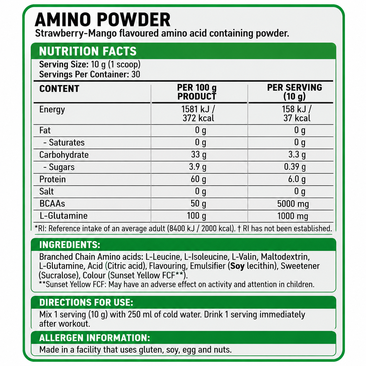 Nutrimax Amino, Аминокислоты 300 гр
