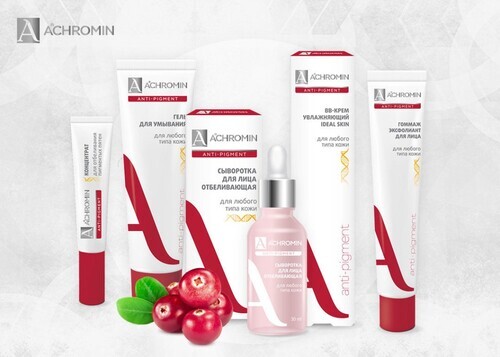 Achromin, Ночной отбеливающий крем для сухой и чувств. кожи, флакон 50 мл