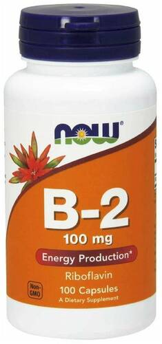 Now Foods Витамин В-2 100 мг, 100 капсул