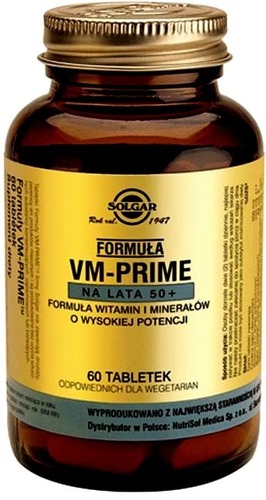 Solgar Мультивитамины 50+, VM Prime 60 таблеток