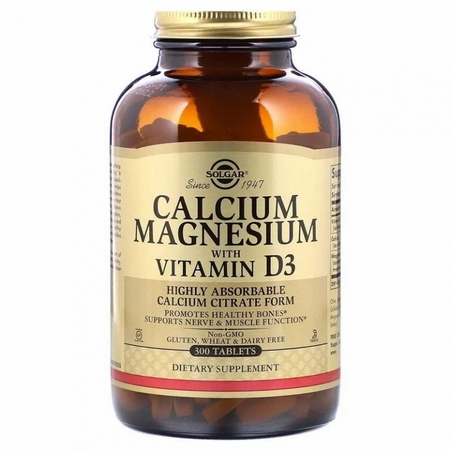 Solgar Кальций + Магний + Витамин Д-3, 300 таблеток