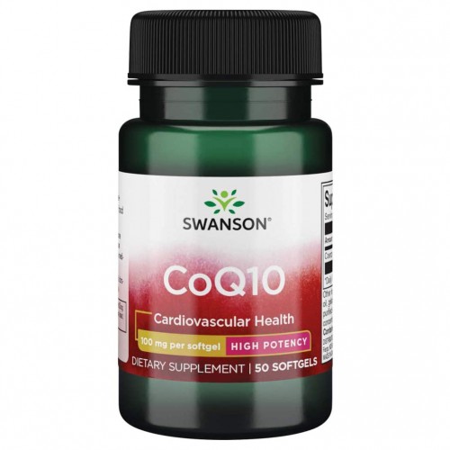 Swanson CоQ-10, Коэнзим Q10, 100 мг 50 софтгелей
