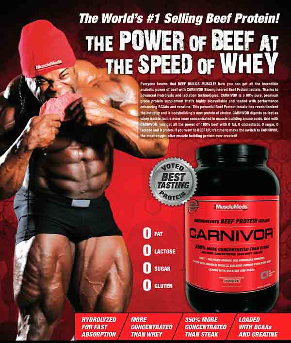 Muscle Meds Carnivor Beef Protein Isolate, Изолят говяжьего белка 2038 гр