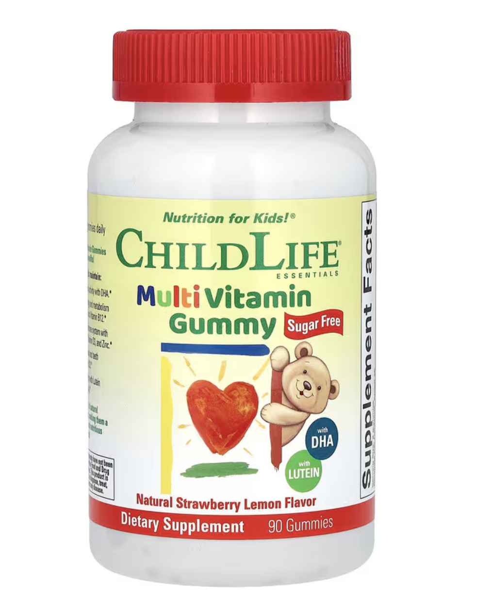 ChildLife Essentials Мультивитамины, Multi Vitamin Gummy, 90 жев. таб/клубника-лимон 