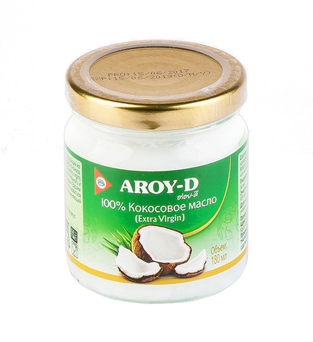 Aroy-D Кокосовое масло 100%, Extra virgin 180 мл