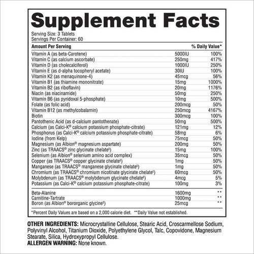 Gaspari Nutrition, ANAVITE, Мультивитамины с максимальной эффективностью, 180 таблеток