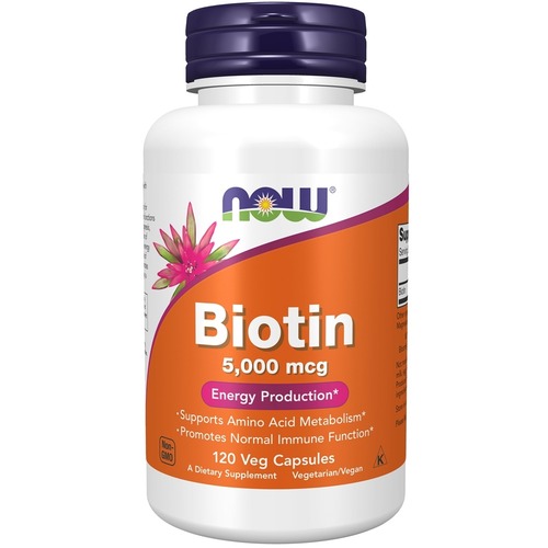 Now Foods Biotin, Биотин 5 000 мкг 120 капсул