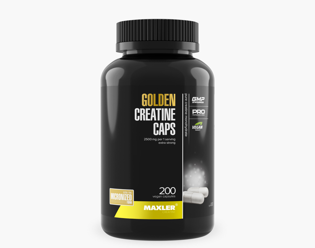 Maxler Креатин Моногидрат, 100% Golden Creatine 200 капсул